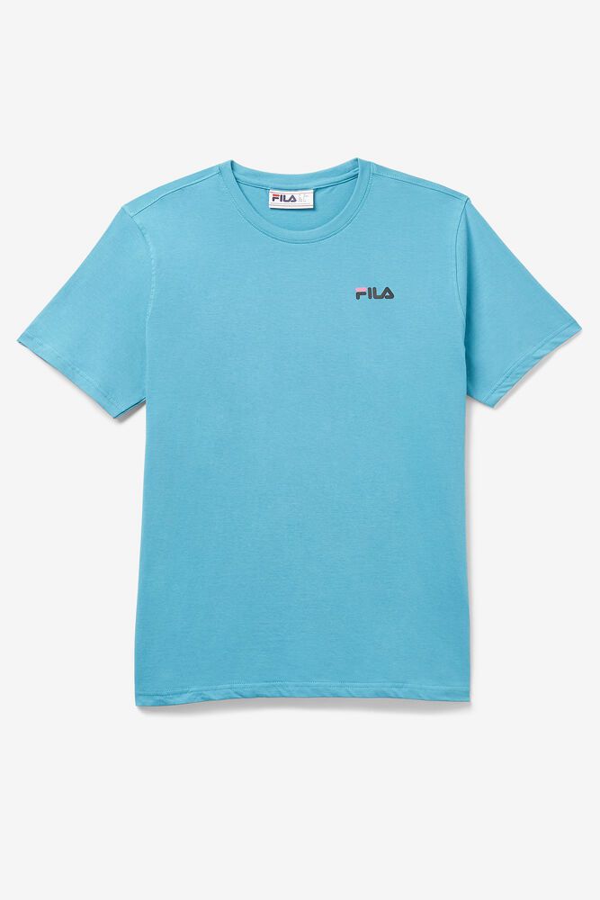 Fila T-Shirt Shoe Tower Mens Blue - India IAW-268395